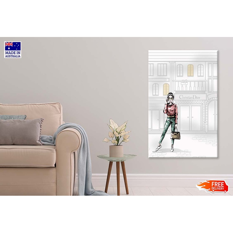 Modern Girl with Luxury Fashion Store Print 100% Australian Made