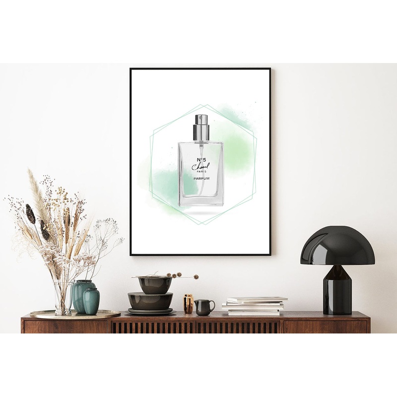 Perfume Bottle & Heptagon Design Home Decor Premium Quality Poster Print Choose Your Sizes