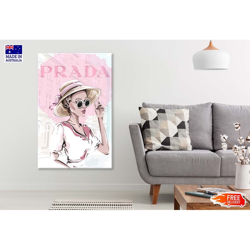 Pink Lady With Hat Fashion Store Art Print 100% Australian Made
