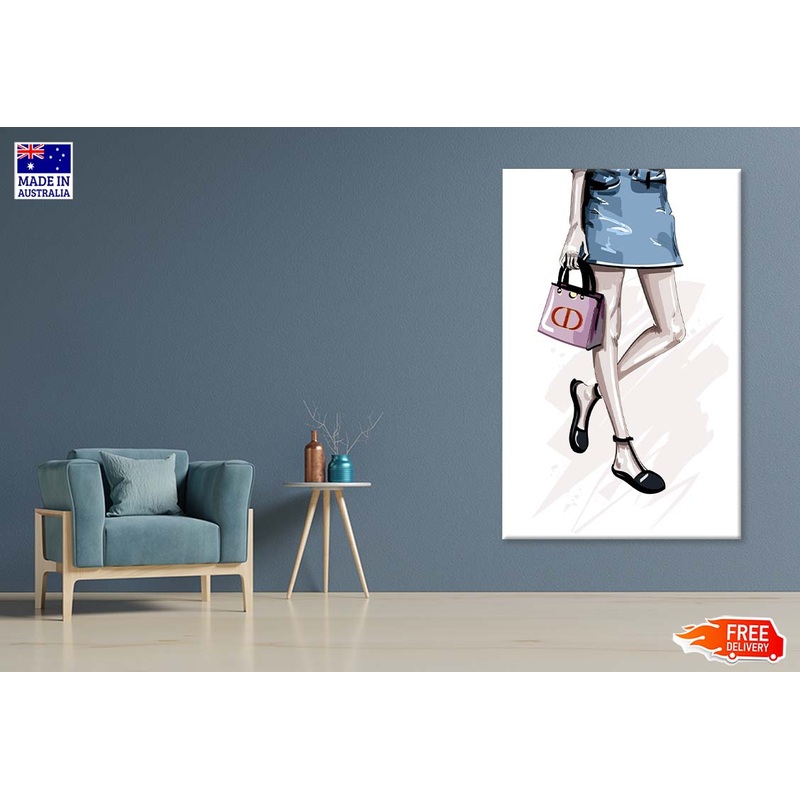 Stylish Pink Bag Fashion Art Print 100% Australian Made