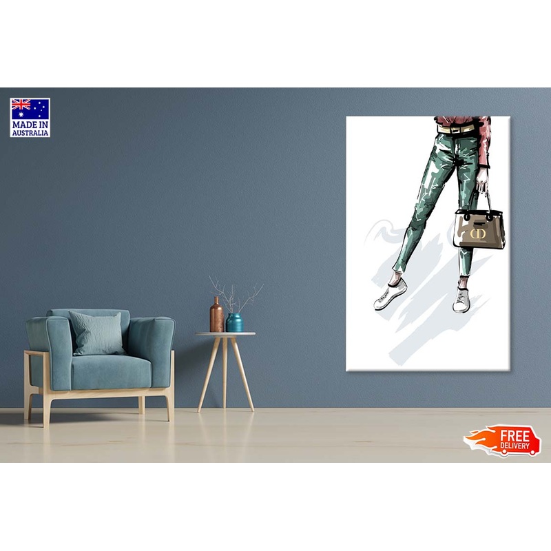 Stylish Sneakers with Luxury Handbag Print 100% Australian Made