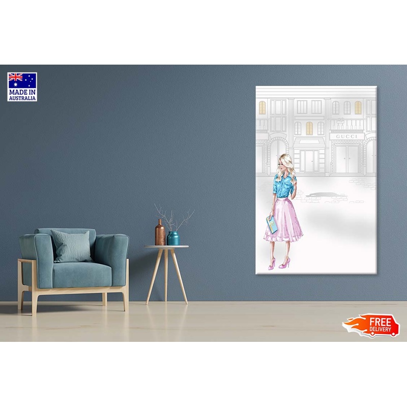 Stylish Woman with Fashion Store Print 100% Australian Made