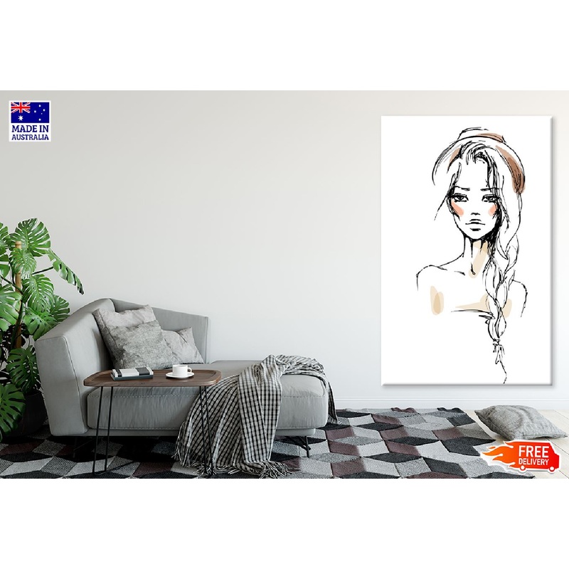 Young Woman in a Hat Illustration Print 100% Australian Made