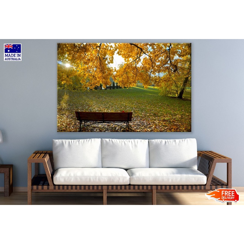Autumn Tree Garden Near Lake Photograph Print 100% Australian Made