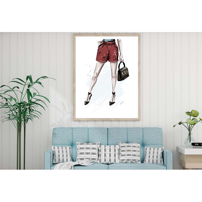 Black Heels with Luxury Bag Design Home Decor Premium Quality Poster Print Choose Your Sizes