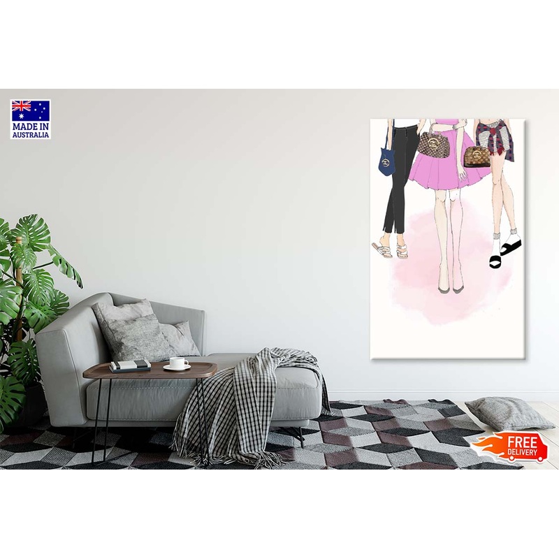 Fancy Girls with Luxury Bags Print 100% Australian Made