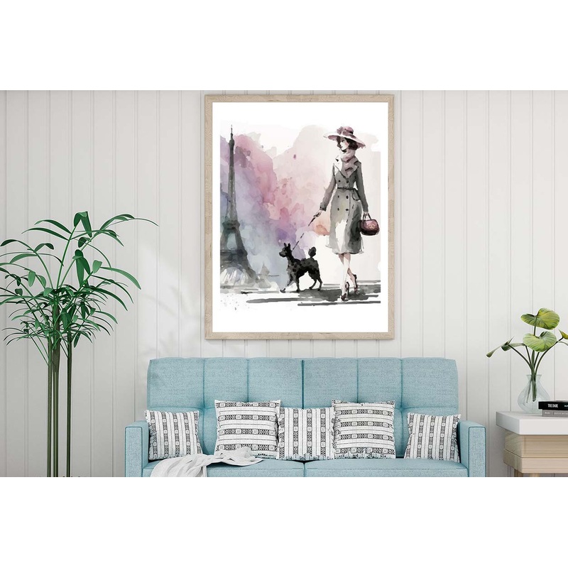 Fashion Boss Lady with Her Puppy Design Home Decor Premium Quality Poster Print Choose Your Sizes