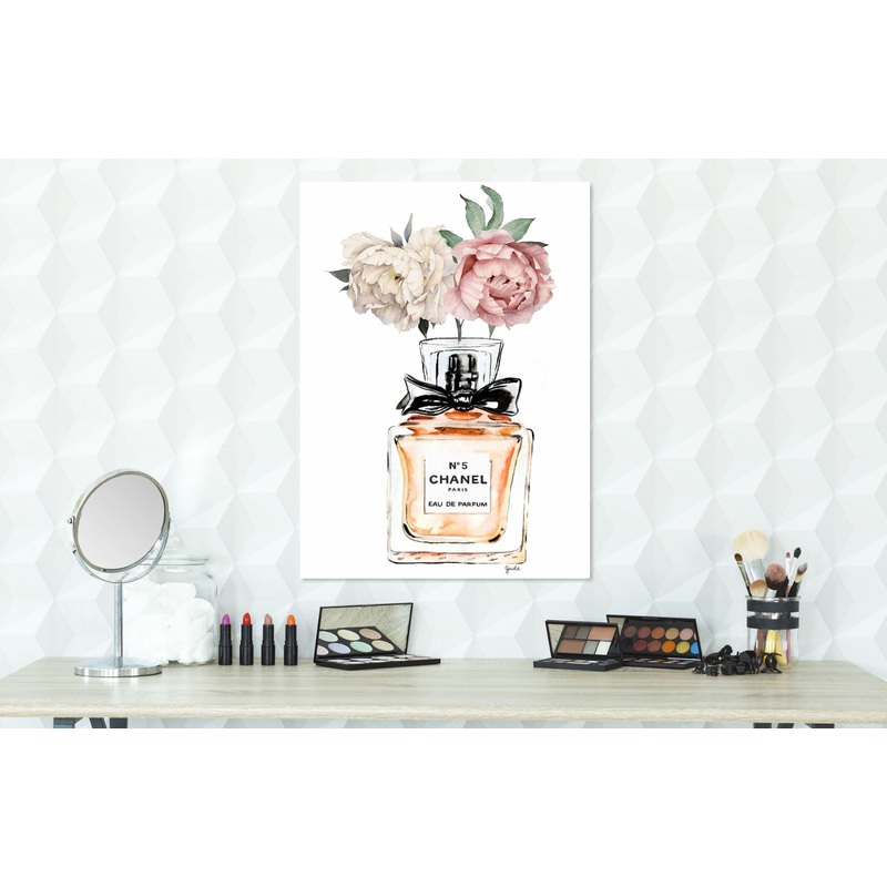 Fashion Perfume Bottle with Flowers  Print 100% Australian Made
