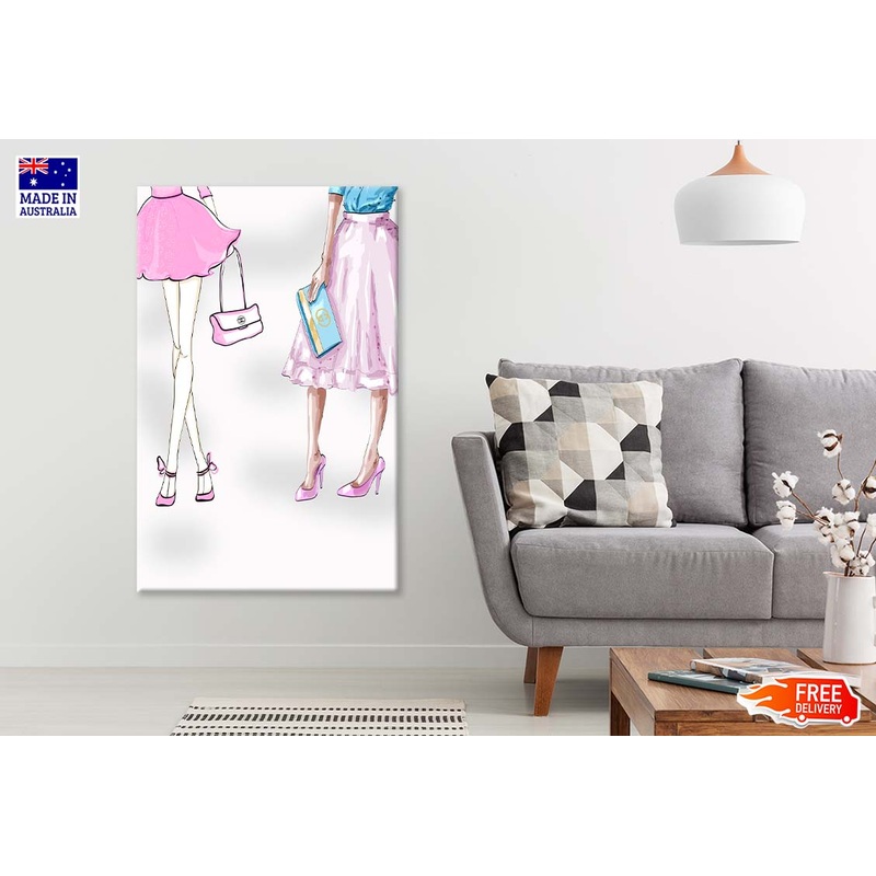 Modern Pink Ladies Fashion Art  Print 100% Australian Made
