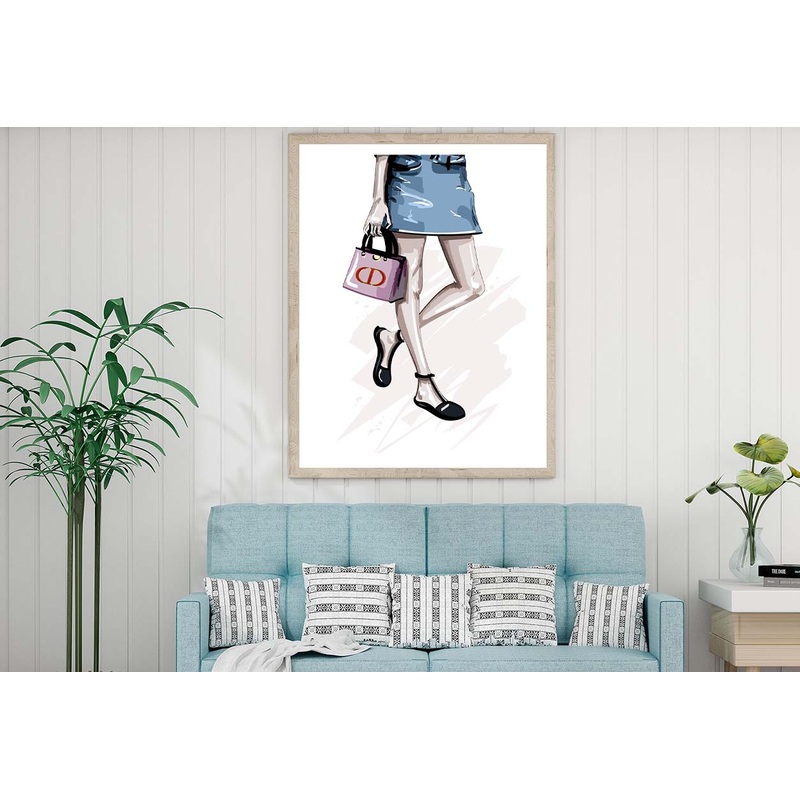Stylish Pink Bag Fashion Art Design Home Decor Premium Quality Poster Print Choose Your Sizes