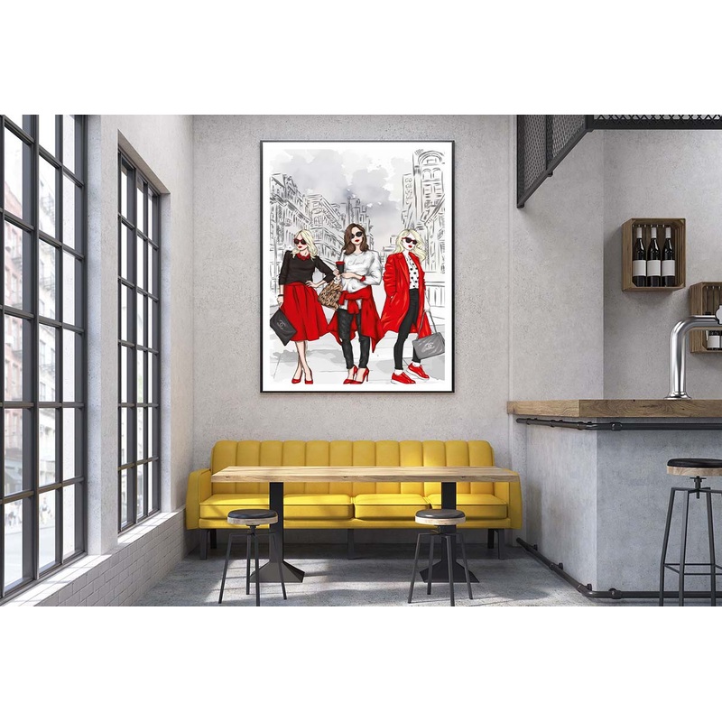Stylish Women with Fashion Store Design Home Decor Premium Quality Poster Print Choose Your Sizes
