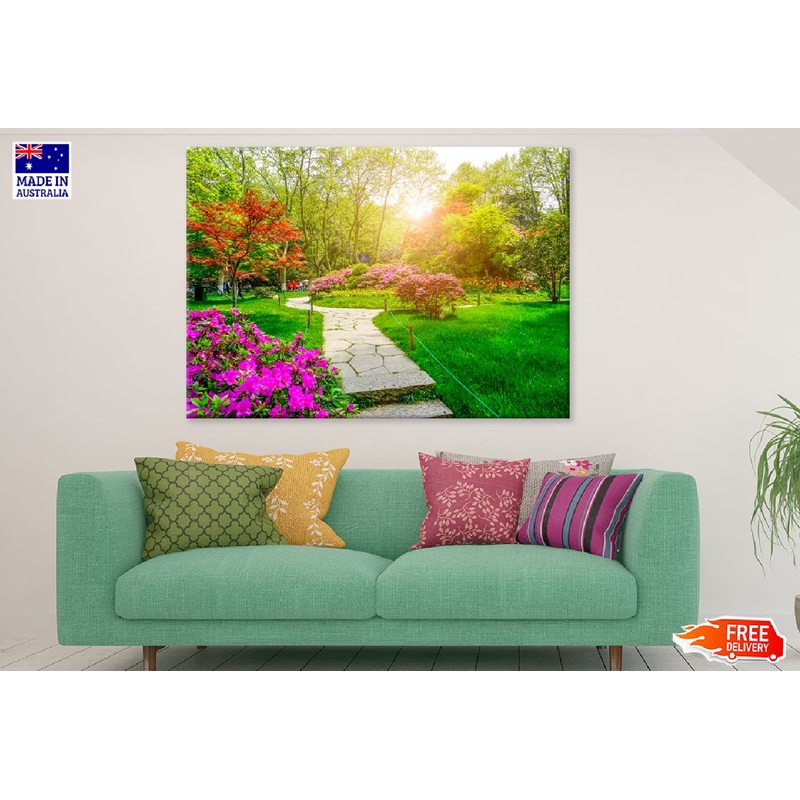 Autumn Trees Green Park View Photograph Print 100% Australian Made