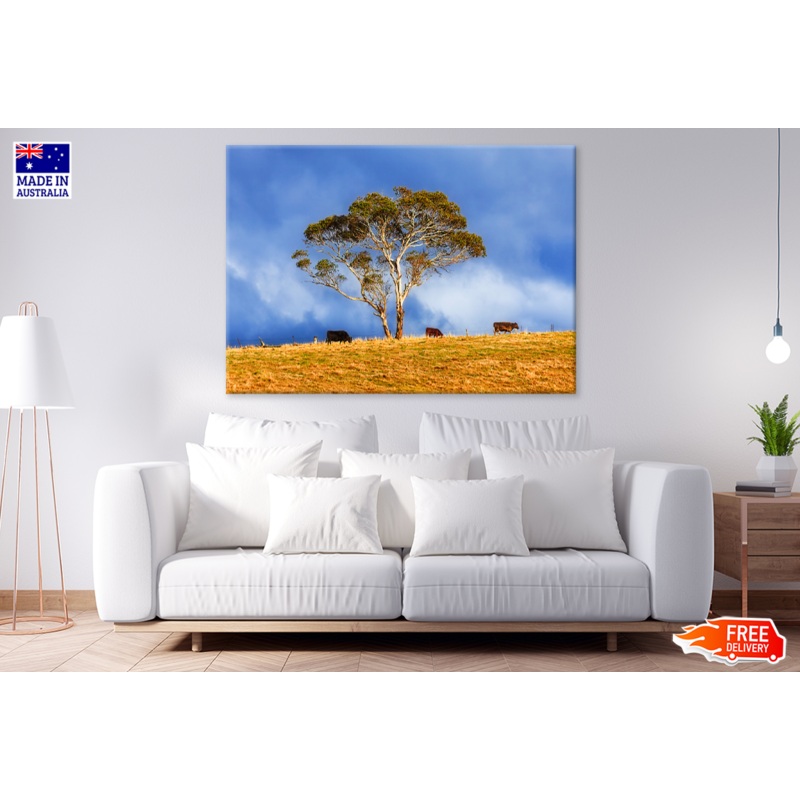 Tree & Cow Herd Scenery Photograph Print 100% Australian Made