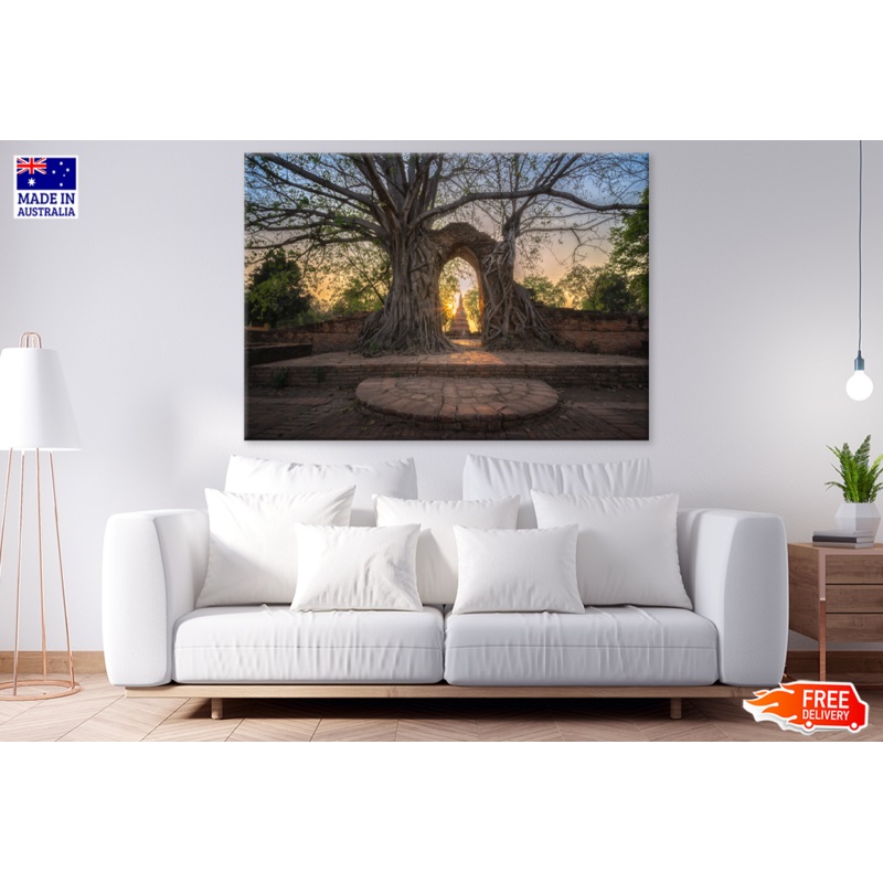 Tree & Temple View Photograph Print 100% Australian Made