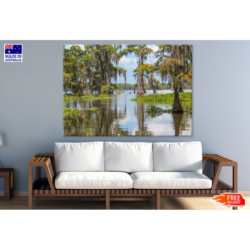 Trees On Lake View Photograph Print 100% Australian Made