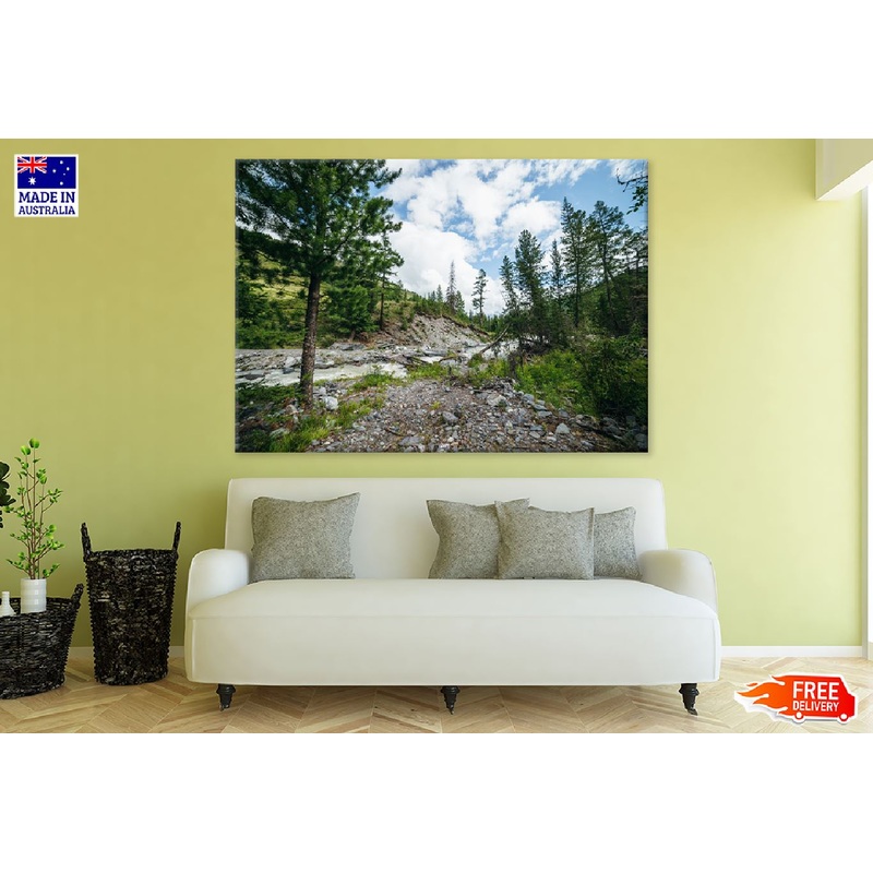 Turbulent Rapids On River View Photograph Print 100% Australian Made