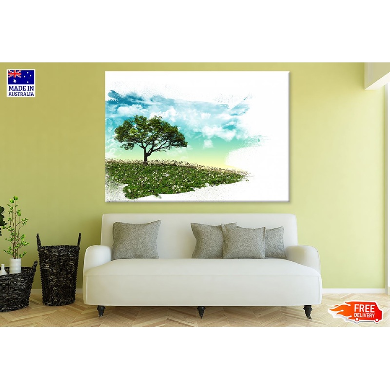 3D Tree Landscape Vector Art Print 100% Australian Made
