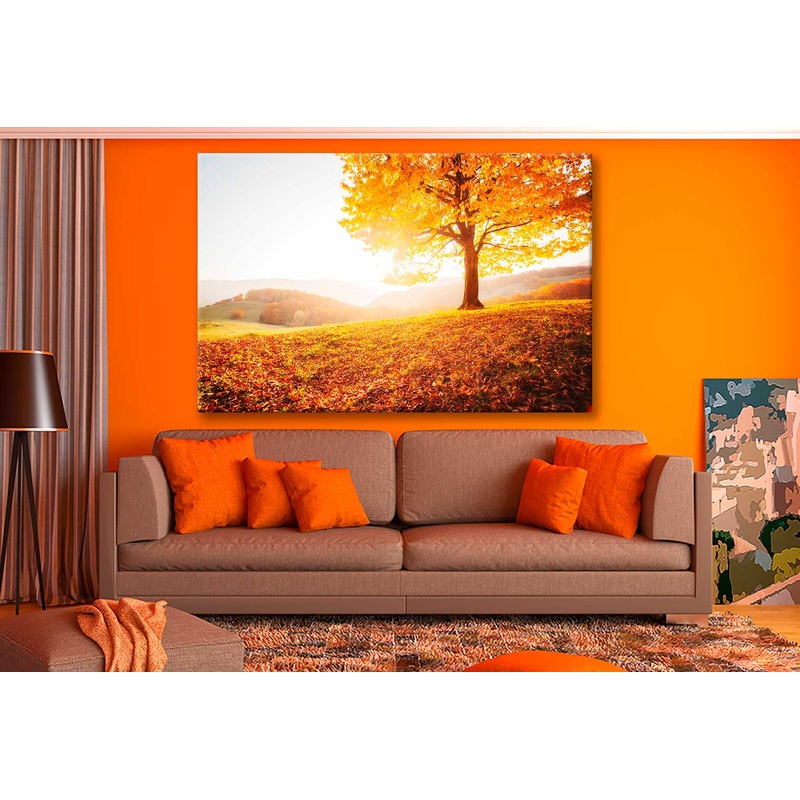 Bella Home The Shiny Beech Tree on a Hill Slope Print Canvas Ready to hang