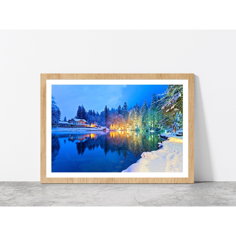 Water Droplets On Flower Close Up Glass Framed Wall Art, Ready to Hang Quality Print