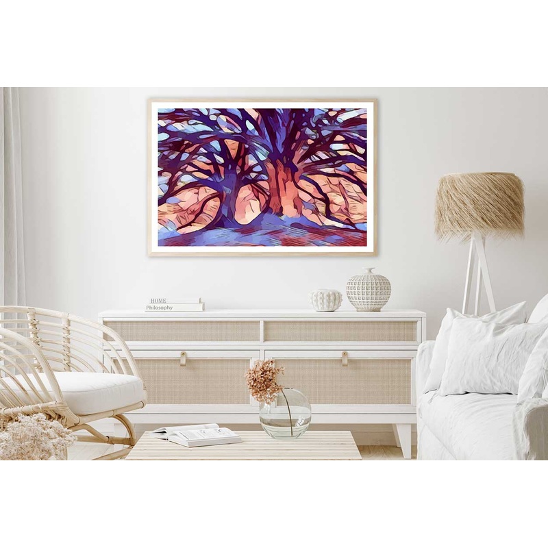 Willow Trees View Illustration Home Decor Premium Quality Poster Print Choose Your Sizes
