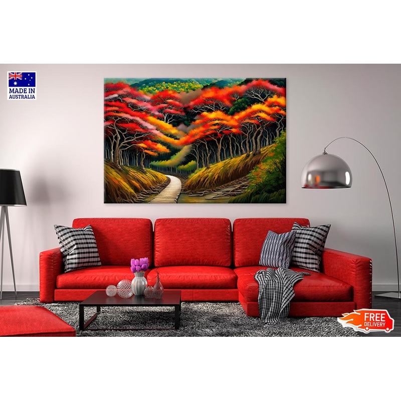 Autumn Forest Digital Painting Print 100% Australian Made