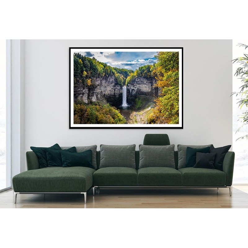 Autumn Forest With  Finger Lakes Home Decor Premium Quality Poster Print Choose Your Sizes
