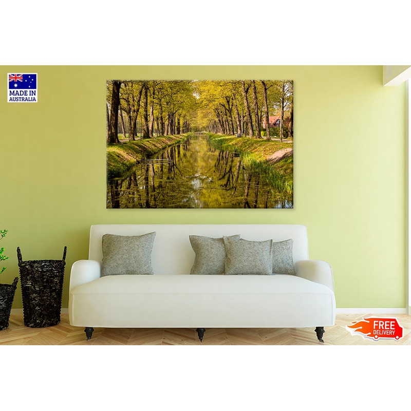 Canal With Water Greenery & Nature Print 100% Australian Made