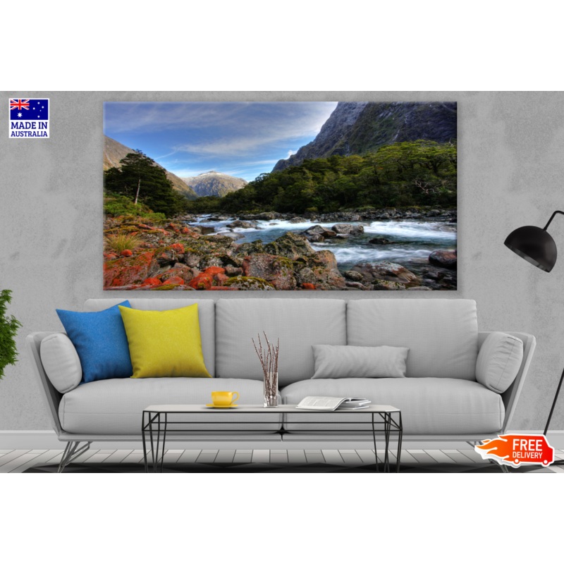 Tributary River Mountain View Photograph Print 100% Australian Made