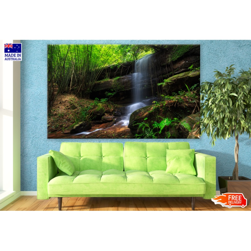 Waterfall in Forest Photograph Print 100% Australian Made