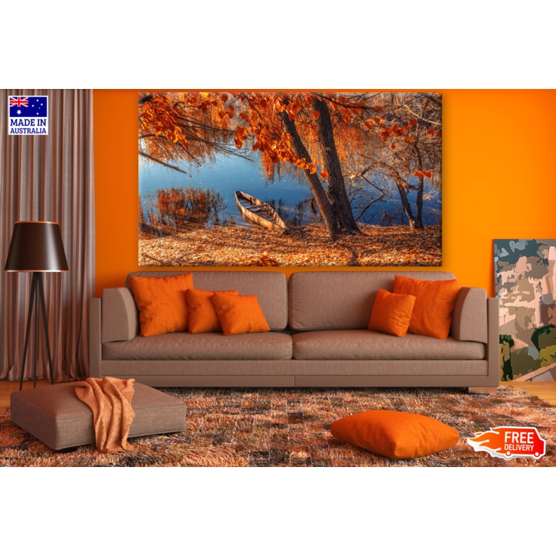 Autumn Tree Forest Near Lake Photograph Print 100% Australian Made