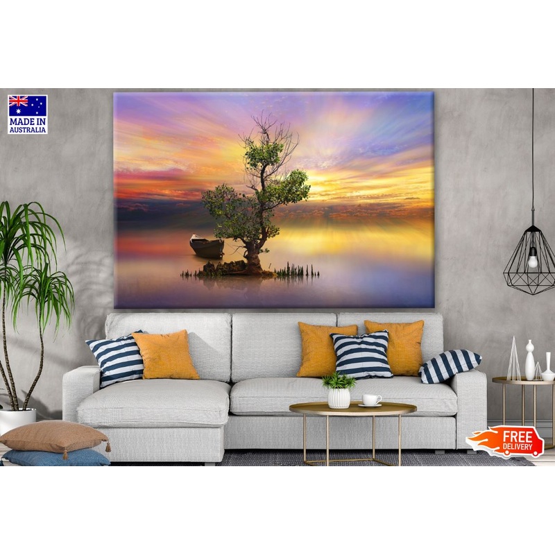 Tree in Sunset Photograph Print 100% Australian Made