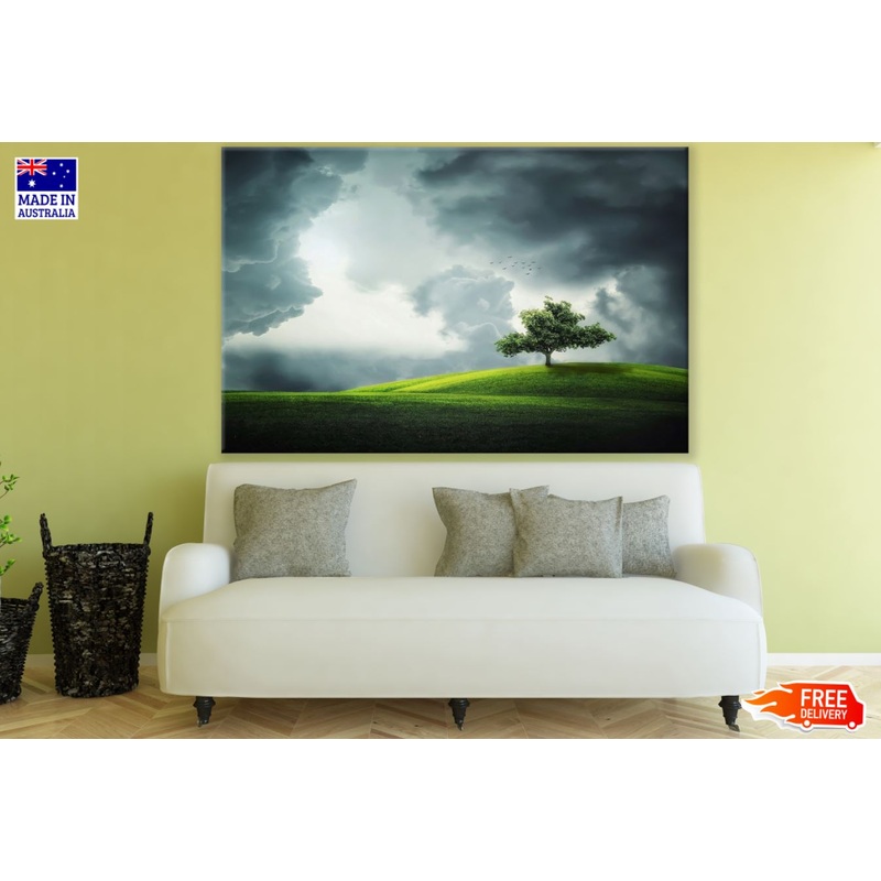 Tree on Meadow Scenery Photograph Print 100% Australian Made