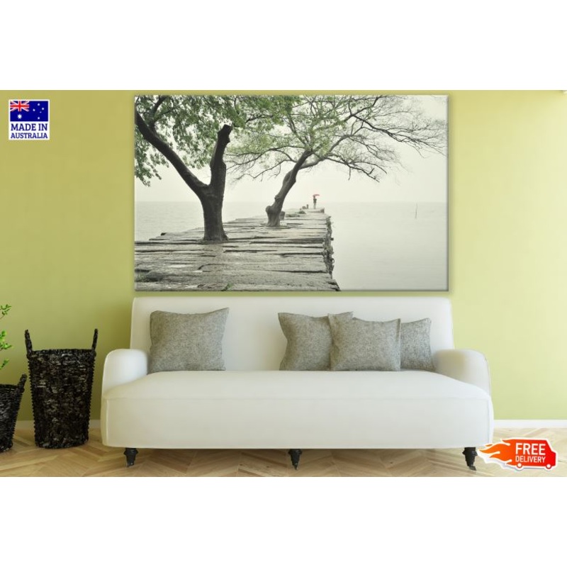 Tree on Pier Scenery Photograph Print 100% Australian Made