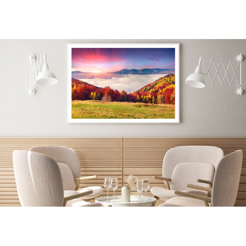 Autumn Forest Sunset Photograph Home Decor Premium Quality Poster Print Choose Your Sizes