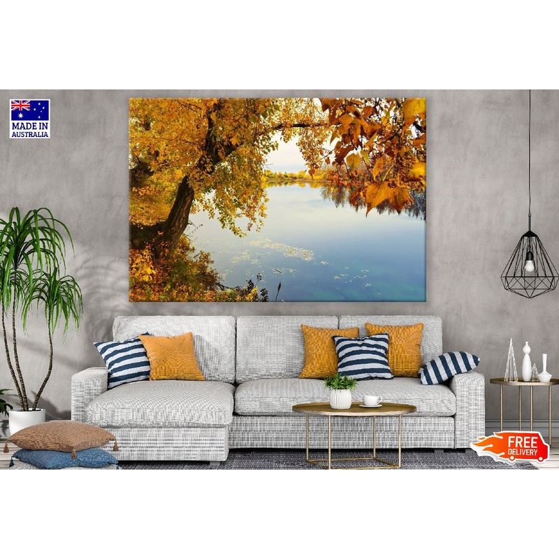 Autumn Landscape on the Lake Photograph Print 100% Australian Made