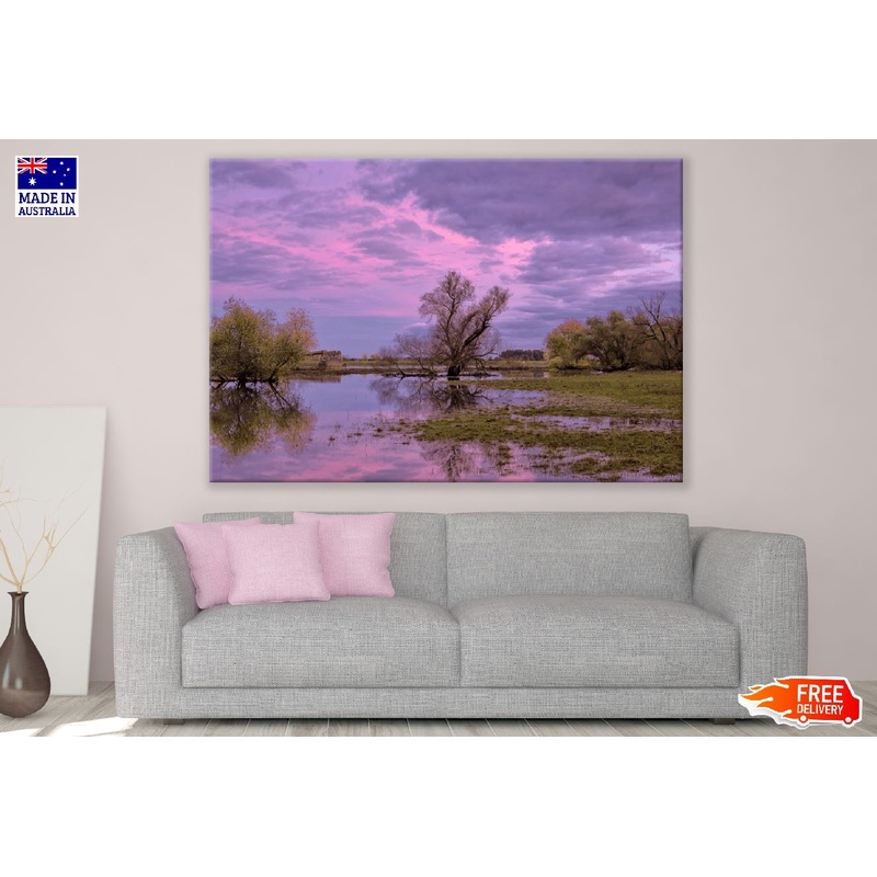 Autumn Trees Landscape with Lake Photograph Print 100% Australian Made
