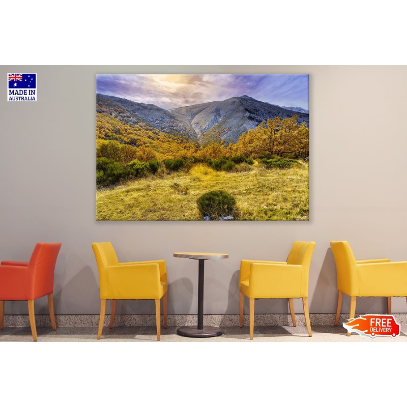 Autumn Trees & Mountains Photograph Print 100% Australian Made