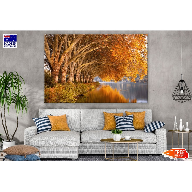 Autumnal Forest & Lake Scenery Photograph Print 100% Australian Made
