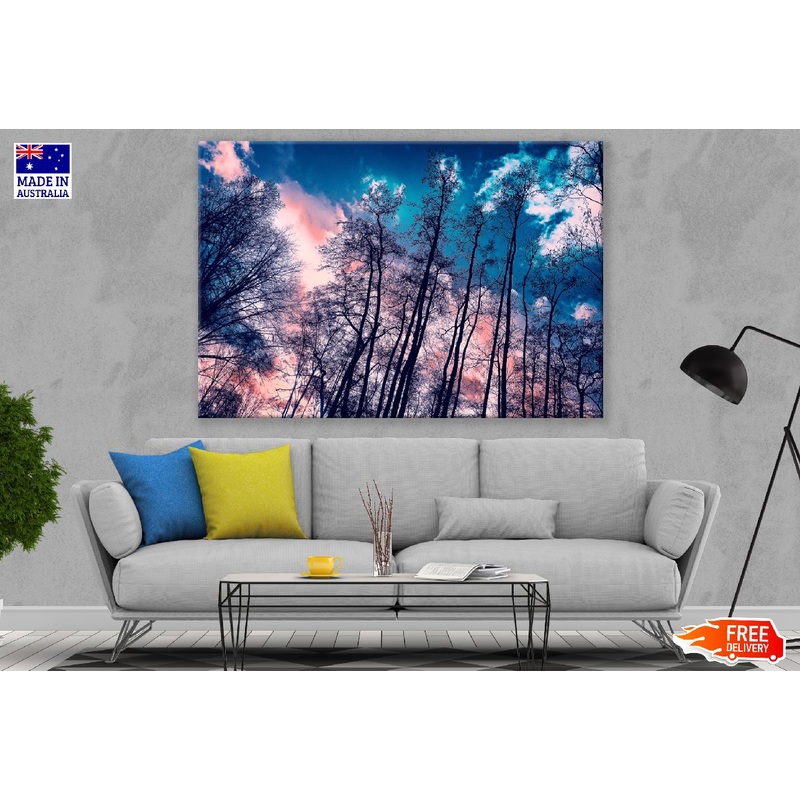 Winter Landscape of Trees Sunset Photograph Print 100% Australian Made