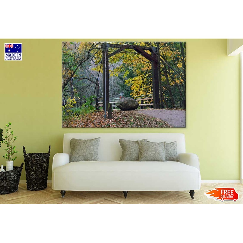 Cable Bridge Closed with Rock Photograph Print 100% Australian Made