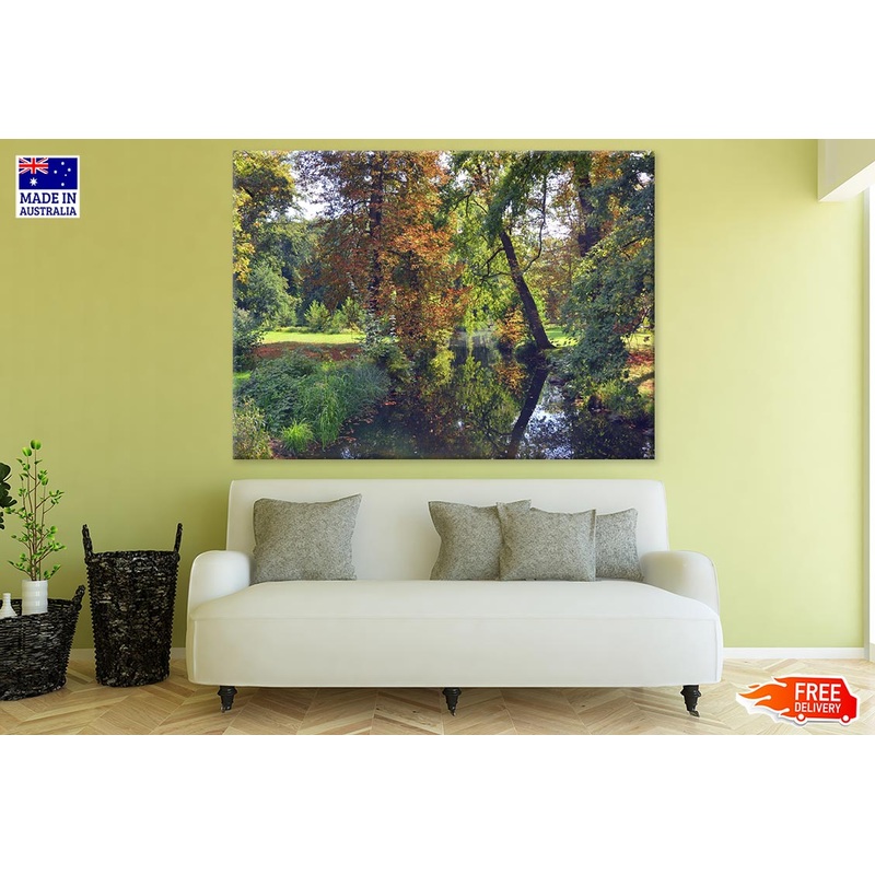 Canal in Colorful Forest Photograph Print 100% Australian Made