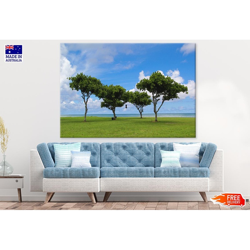 Trees Near Sea Scenery Photograph Print 100% Australian Made