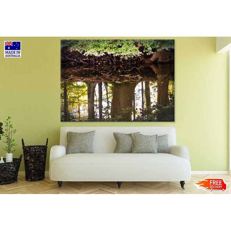 Trees Reflection on Water Hole Photograph Print 100% Australian Made