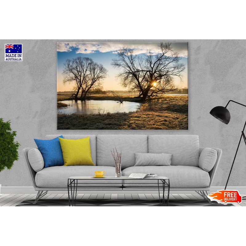 Tree and Pond in Desert Photograph Print 100% Australian Made