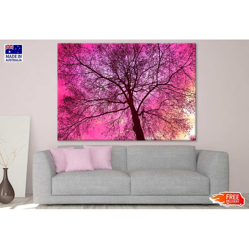 Tree & Pink Sky Photograph Print 100% Australian Made