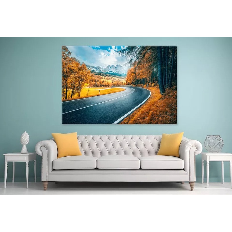 Beautiful Orange Tree Pathway Wall Art Decor 100% Australian Made