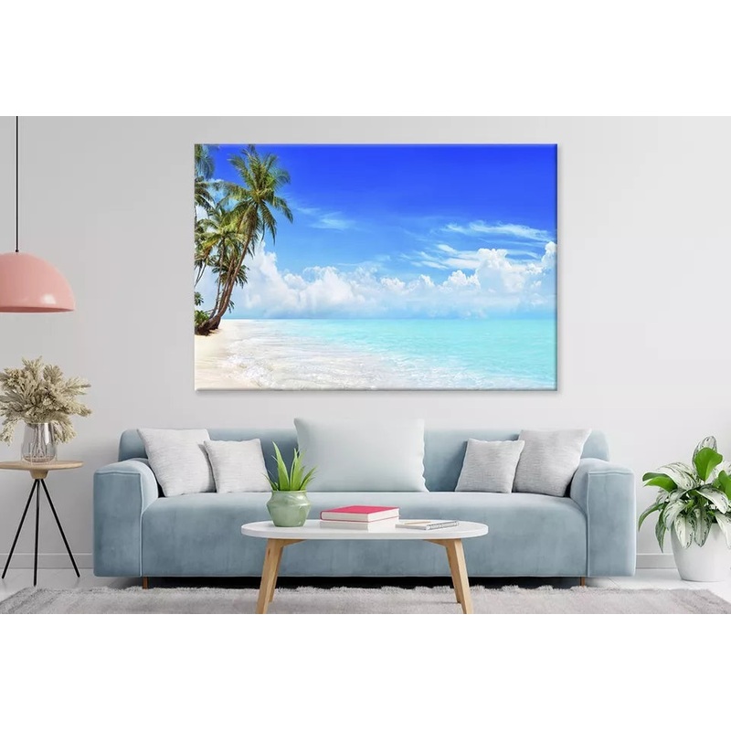 Vibrant Paradise Tropical Island   Wall Art Decor 100% Australian Made
