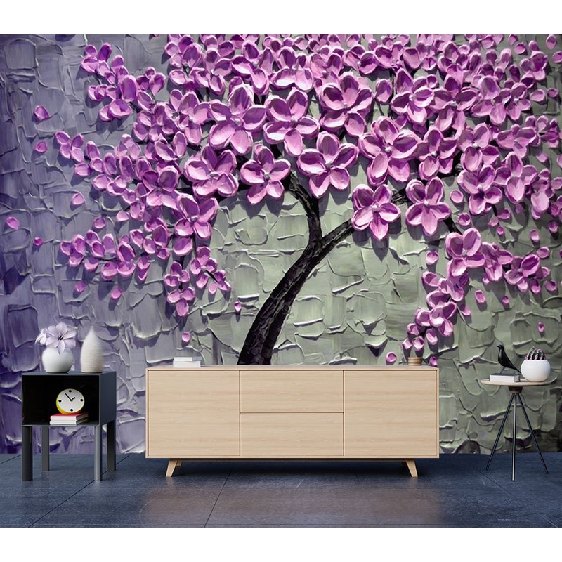 Wallpaper Murals Peel and Stick Removable Floral Tree Art High Quality