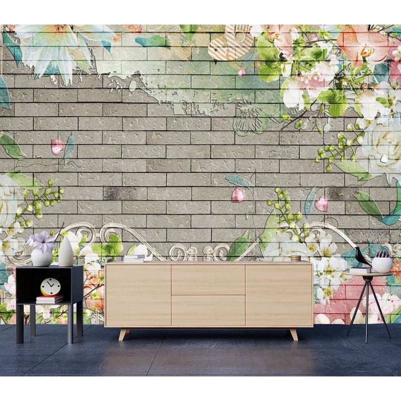 Wallpaper Murals Peel and Stick Removable Floral Wall Art High Quality