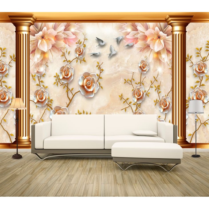 Wallpaper Murals Peel and Stick Removable Floral Wall Design High Quality